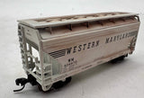 Atlas 39261 WESTERN MARYLAND 2-Bay Centerflow Hopper Gray N Scale WEATHERED AS IS Used Excellent