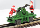 Lionel 6-18403 CHRISTMAS Operating Santa Hand Car Mainline Green O Scale Like New