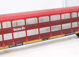 MTH Premier 20-98254 Santa Fe Corrugated Auto Carrier O SCALE WEATHERED AS IS Like New