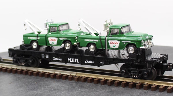 MTH Railking 30-7615 MTH Service Center Flat Car w/ Sinclair Tow Trucks O SCALE NEW