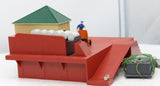 American Flyer 4-2300 operating Automatic Oil Drum Loader S SCALE Used Damaged Box as is complete