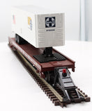 MTH 20-98117 Sante-Fe Flat Car W/40' Trailer O SCALE Like New