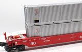 K-Line K- Line K-7765 Southern Pacific Gunderson Husky Stack DTTX W/Containers O SCALE Like New