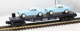 MTH 30-7617 Auto Transport w/Mustangs RailKing O Scale Like New