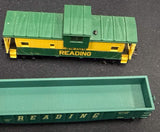 Mixed Lot Penn Central PC Bachmann Boxcar, Micro Trains Reading Gondola and Atlas Reading Caboose N Scale  Used No Box
