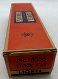 Lionel Postwar 6356 New York Central Yellow Bi-Level Stock Car O SCALE Like New