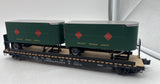 Lionel 6-27545 Rail Express Agency C&O  REA PS-4 Flatcar with Piggyback Trailers #81003 O SCALE Like New