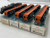 Rivarossi 9130 Milwaukee Road 4-6-2 Pacific Steam locomotive and 4 Cars: 9548 diner; 9548 diner; 9547 observation; 9562 coach N Scale as is  Used Excellent
