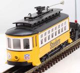 MTH Railking 30-2581 NFL - Pittsburgh Steelers Bump-n-Go Trolley O SCALE Like New WRONG Box