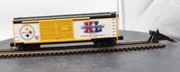 MTH 30-74366 Pittsburgh Steelers 40 foot double door boxcar NFL Super Bowl XL O scale Like New
