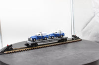 MTH Railking 30-7647 Auto Transportation Flat Car w/Ertl 1950 Panel Truck Color TBD O SCALE Like New
