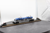 MTH Railking 30-7647 Auto Transportation Flat Car w/Ertl 1950 Panel Truck Color TBD O SCALE Like New