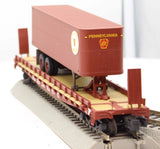 S-HelperService, Inc. The Showcase Line 00182 PRR Flat Car and Trailer S SCALE Like New