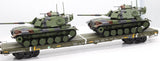 MTH Premier 20-92282E U.S. Army 60 Flat Car w/(2) M60 Tanks O SCALE NEW