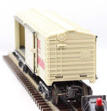 K-Line K-5713 Erie Lackawanna Box Car With 2 Autos O SCALE Used Damaged Box