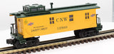 MTH Railking 30-7707 Chicago & North Western Woodsided Caboose Car Illuminated O SCALE Like New No Box