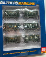 Walthers 910-58152 CHICAGO & NORTH WESTERN CNW 24' Michigan Taconite Ore Car 6-Pack Mainline HO Scale NEW