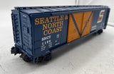 MTH Premier 20-93090 Seattle & North Coast SNC Double Door 50' Box Car O SCALE Like New