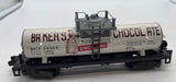 Gilbert American Flyer 24323 Bakers Chocolate tank car Gray Ends S SCALE Used Excellent WRONG box