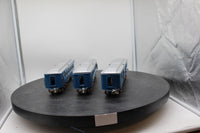 MTH Tinplate 11-80025 Blue/Silver Lionel Corporation Tinplate 3-Car No. 1695 Passenger Set . O SCALE Like New