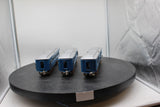 MTH Tinplate 11-80025 Blue/Silver Lionel Corporation Tinplate 3-Car No. 1695 Passenger Set . O SCALE Like New