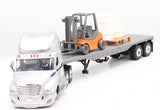 New-Ray Toys 16073 Freightliner Cascadia W/Fokr lift and barrel load 1/43 Like New