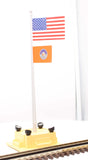 Lionel 684307 Illuminated Flagpole with flag O Scale Like New