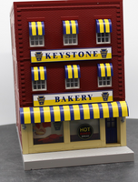 MTH Railking 30-90282 Keystone Bakery 3-Story City Building w/Fire Escape & Blinking Sign O SCALE NEW