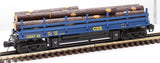 MTH 20-98591 Premier CSX Operating Log Dump Car O SCALE Used Excellent Damaged Box