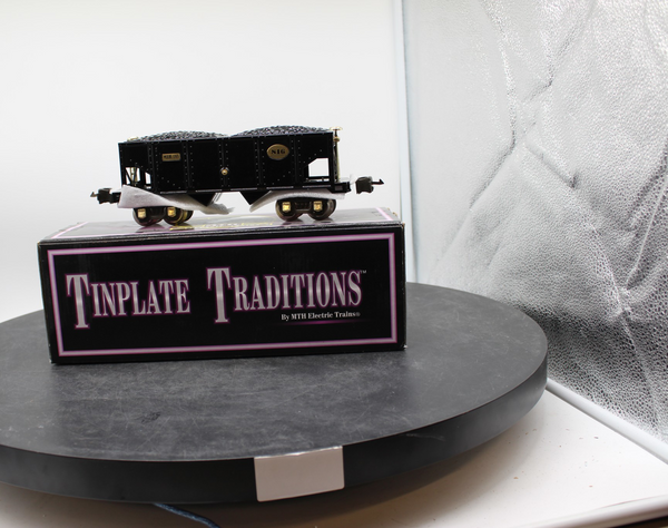 MTH Tinplate 10-1042 NO 816 HOPPER CAR BLACK W/ BRASS TRIM O SCALE NEW