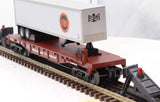 MTH Railking 30-76585 Bessemer & Lake Erie Flat Car w/40' Trailer O SCALE Like New