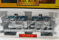 MTH Railking 30-7666 Auto Carrier Flat Car w/Ertl 1967 Camaro SS and 1967 Shelby O SCALE NEW