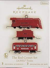 Hallmark Ornament 2009 Lionel Red Comet Set MINIATURE