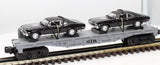 MTH Railking 30-7661 Auto Transport Flat Car w/Ertlr 1970 Nova O SCALE Like New