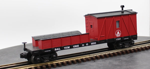 MTH Railking 30-79061 Baltimore & Ohio Crane Tender Car . O SCALE Used Excellent Damaged Box