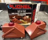 Lionel 6-2283 Die Cast Illuminated Bumpers for Tubular Track 2 pack of bumpers O SCALE Used Excellent