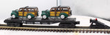 MTH 30-7662 Auto Transport W/2 1940 Woody Wagons O Scale Like New