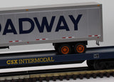 MTH Premier 20-95277 CSX Premier Flat Car w/ 40' Trailer O SCALE Like New