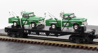 MTH Railking 30-7615 MTH Service Center RailKing Flat Car w/2 Tow Trucks O SCALE NEW