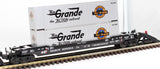 MTH Railking 30-76020 Denver & Rio Grande Husky Stack Car O SCALE Like New