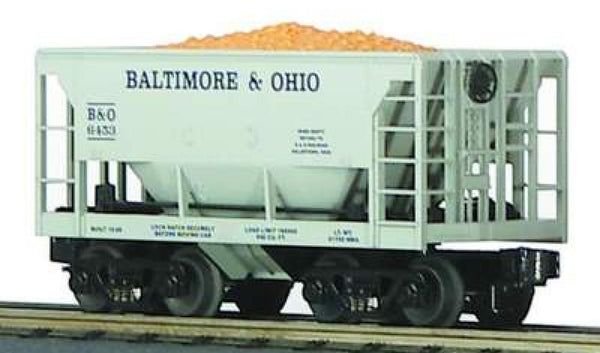 MTH Railking 30-7518 Baltimore & Ohio Ore Car w/coal load - B&O Gray body with blue lettering O SCALE Used Excellent