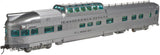 Atlas 3001158-1 California Zephyr D&RGW Streamlined Dome Observation Cars Silver Sky 3 RL O Scale NEW