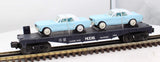 MTH 30-7617 Auto Transport w/Mustangs RailKing O Scale Like New