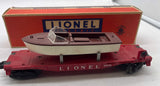 Lione Postwar 6801  Flat Car w/Boat  O SCALE Used Excellent