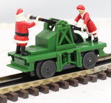 Lionel 6-18403 CHRISTMAS Operating Santa Hand Car Mainline Green O Scale Like New