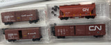 Micro Trains 24280 02400280 02600030 09200220 Canadian National CN Set of 4 Freight Cars N Scale  Like New