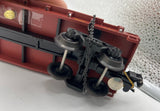 Right-of-Way Industries 56941 Union Pacific flatcar w/ 3 John Deere farm equipment O SCALE Used Excellent Damaged Box