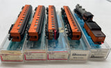 Rivarossi 9130 Milwaukee Road 4-6-2 Pacific Steam locomotive and 4 Cars: 9548 diner; 9548 diner; 9547 observation; 9562 coach N Scale as is  Used Excellent