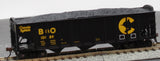 Athearn ATH15153 HO RTR 40' 3-Bay Ribbed Hopper With Load, B&O #10189 HO SCALE NEW