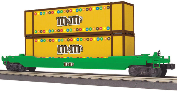 MTH Railking 30-76391 MARS - M&Ms husky stack intermodal car O SCALE Used Excellent